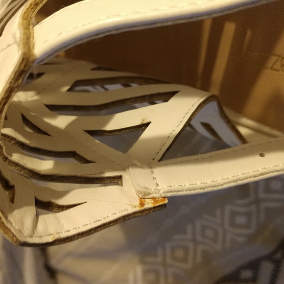 Shoedazzle white lattice wedge size 10 - Picture 9 of 14